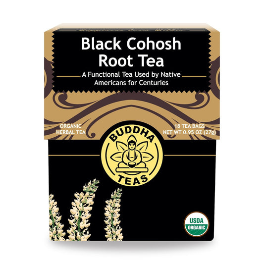 Buddha Teas Organic Black Cohosh Root Tea - OU Kosher, USDA Organic, CCOF, 18 Bleach-Free Tea Bags