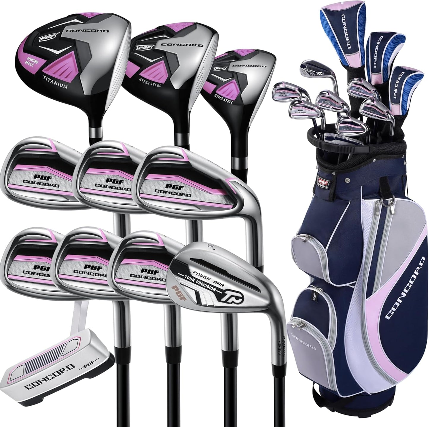 PGF Lady Concord Women's Complete Golf Club Set [15-Piece]