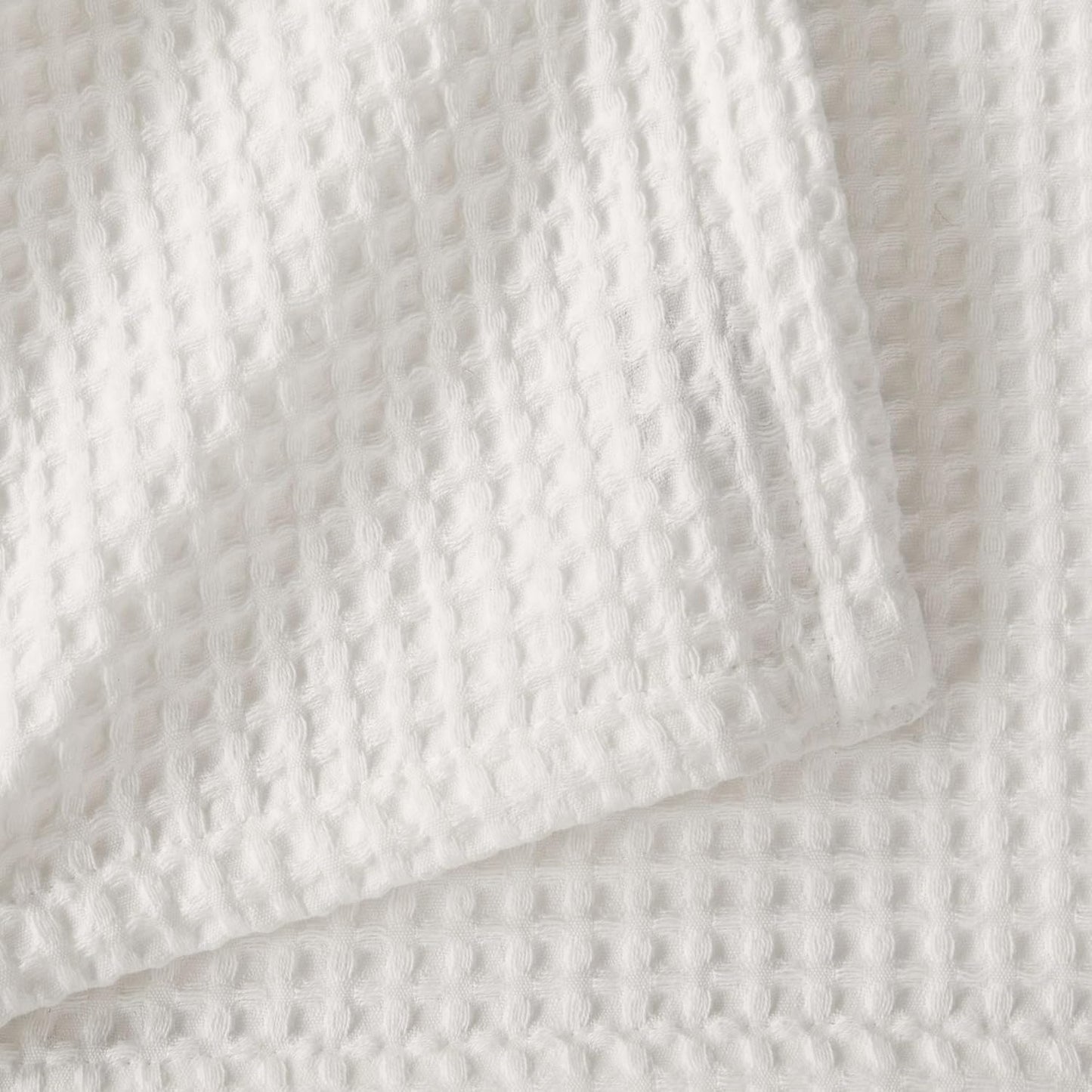 100% Cotton Waffle Weave Queen Bed Blanket | Soft, Breathable, and Lightweight Blanket for All-Seasons | Perfect for Layering | Brielle Collection (King, Ivory)