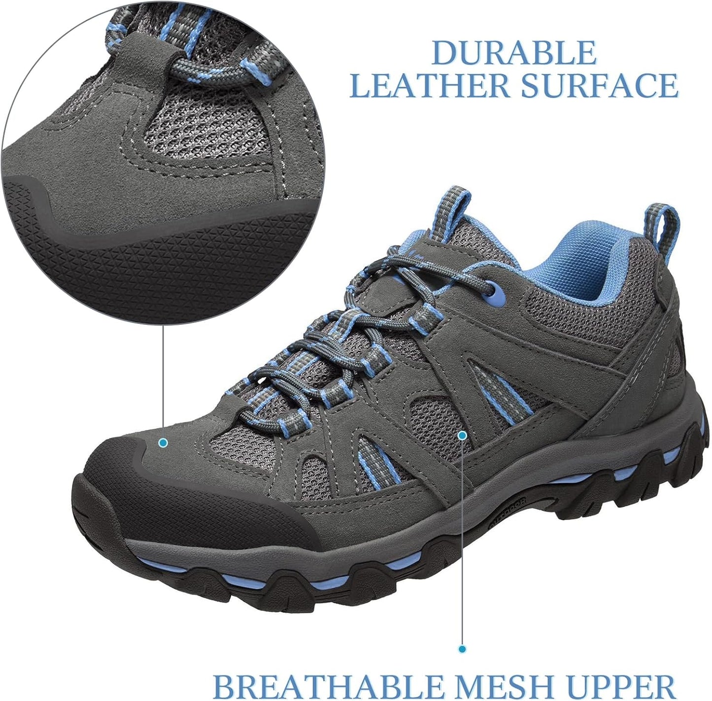 CAMELSPORTS Women's Hiking Shoes Breathable Trail Running Shoes Non-Slip Lightweight Outdoor Sneakers for Trekking Walking