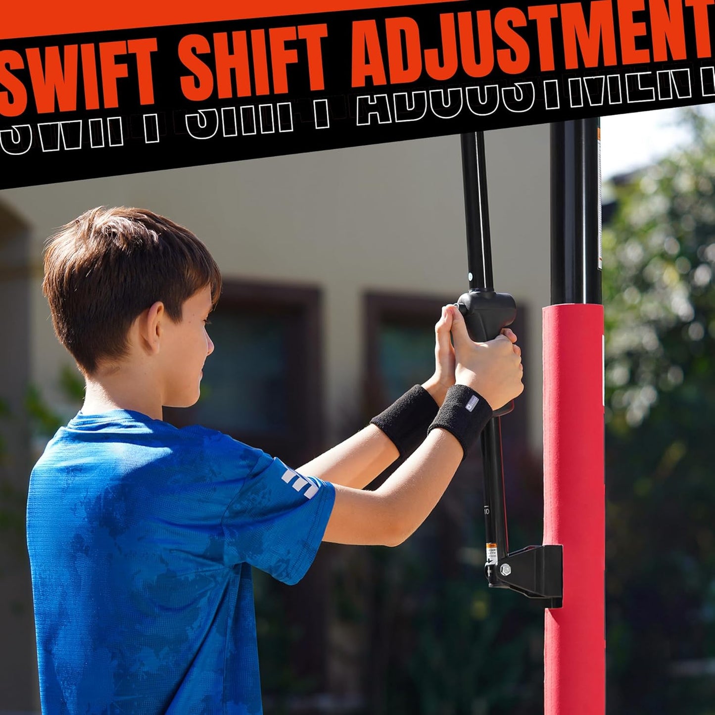 Basketball Hoop 4.7-10ft Adjustable Portable Basketball Goals System with 44-48 Inch Patented Angle Adjustable Backboard, for Kids Youth and Adults Outdoor Indoor Use