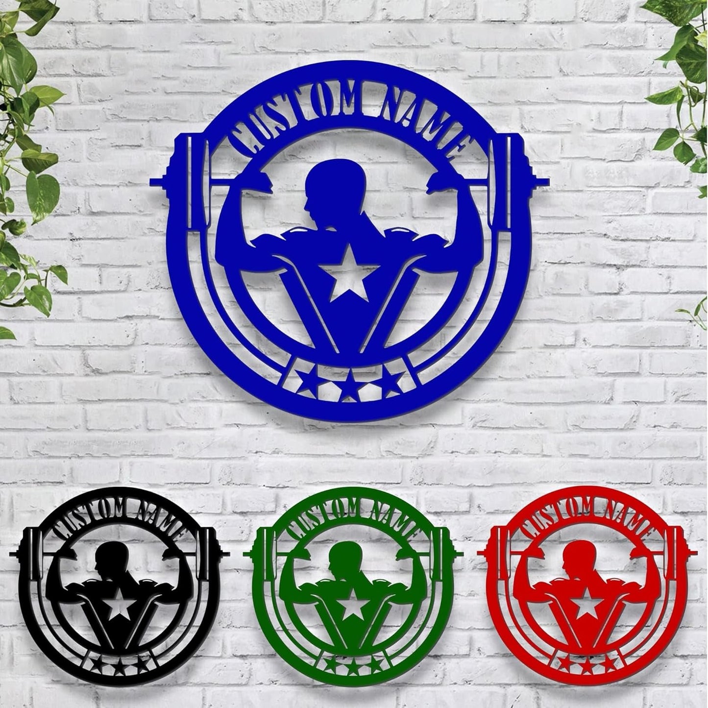 Personalized Gym Metal Sign With LED Light, Custom Gym Wall Art, Gymer Gift, Wall Decor for Home, Birthday & Xmas