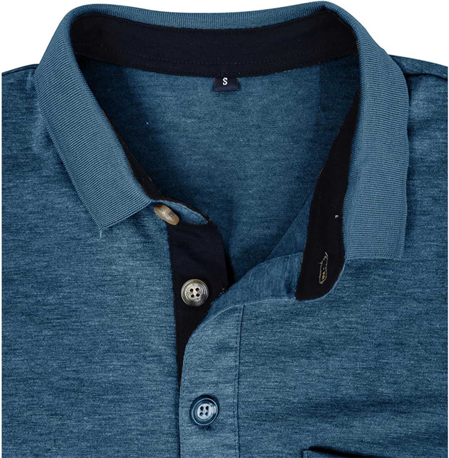 SEGANUP Men's Fashion Polo Shirts Short Sleeve Casual Cotton Golf Shirts Moisture Wicking Polo Shirt with Pocket
