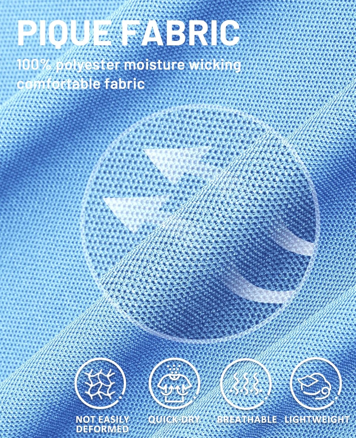 MIER Polo Shirts for Men Short Sleeve Quick Dry Polyester Collared Shirts Casual Golf Shirts, Moisture-Wicking