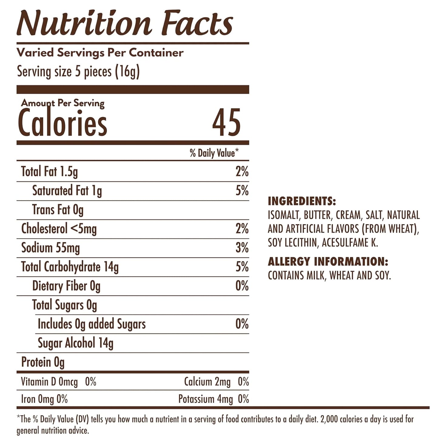 Werther's Original Premium Sugar Free Hard Creamy Caramel Candies 1-Lb Individually Wrapped Low Carbs Candy Snacks Keto And Diabetic Friendly (16-oz)