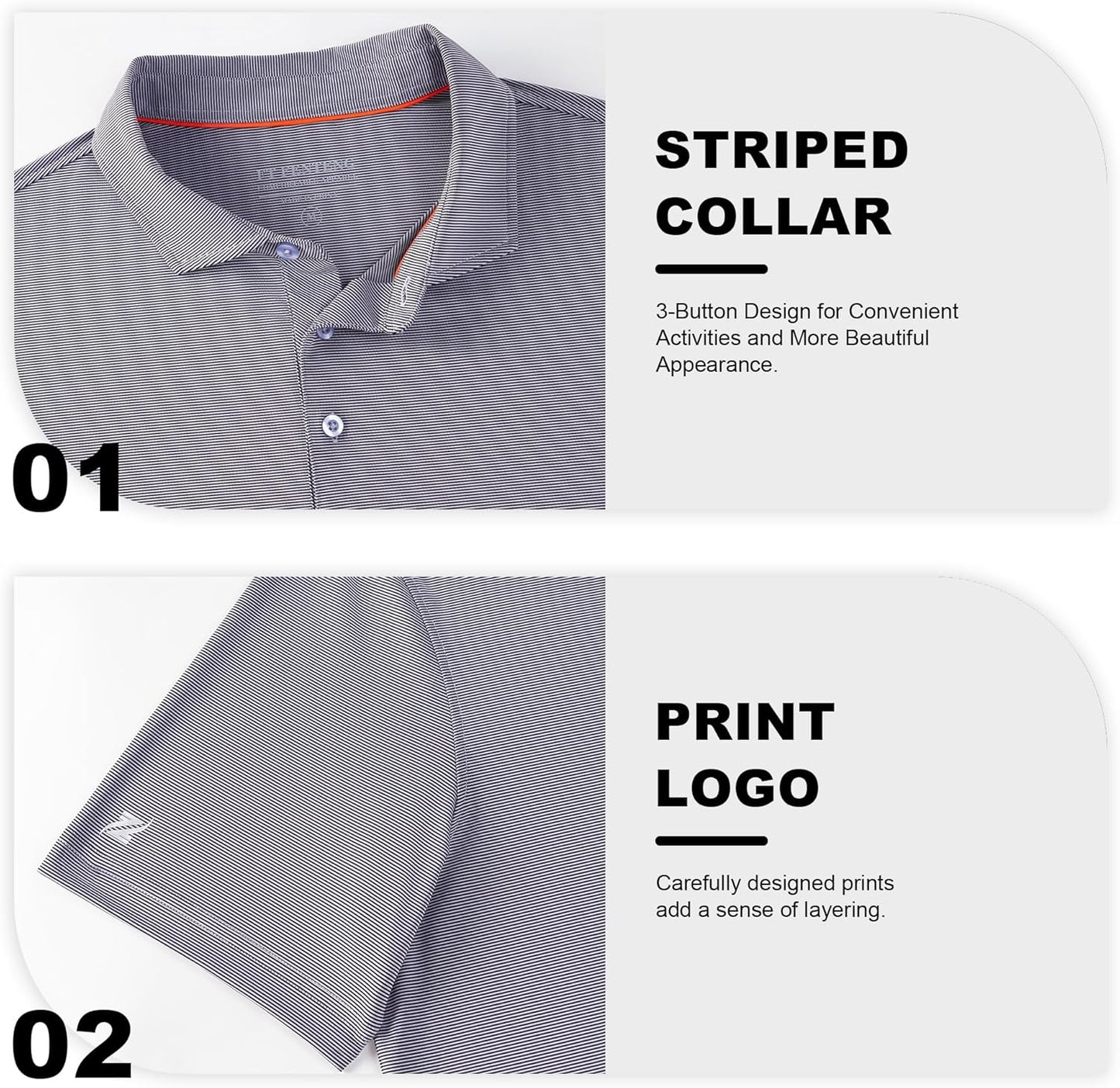 Mens Polo Shirts Short Casual Solid Stylish Dry Fit Performance Designed Collared Golf Polo Shirts for Men