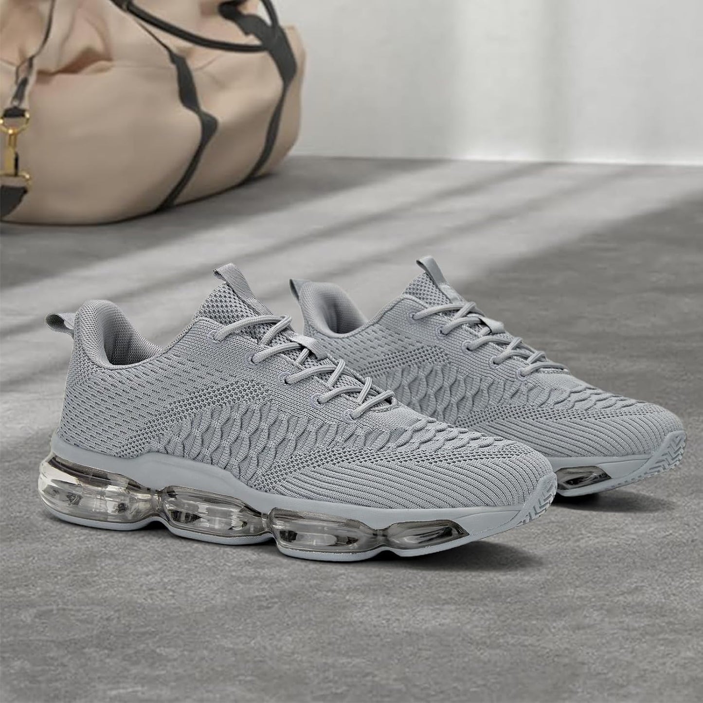 Men's Air Cushion Running Shoes Breathable Tennis Fashion Sneakers Non Slip Workout Casual Sport Shoes Gym Training Comfortable Walking Shoes