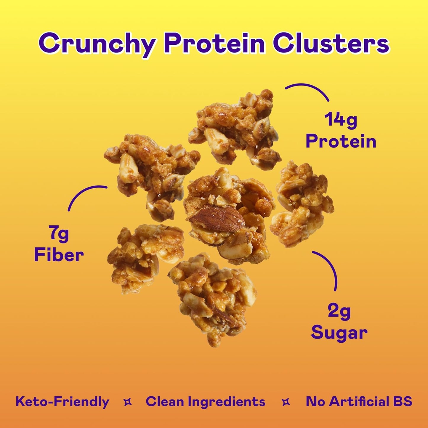 Magic Spoon Protein Granola - High Protein Granola, Keto Friendly, Low Sugar, Grain Free, Healthy Breakfast or Quick Snack (3 bags of Peanut Butter)