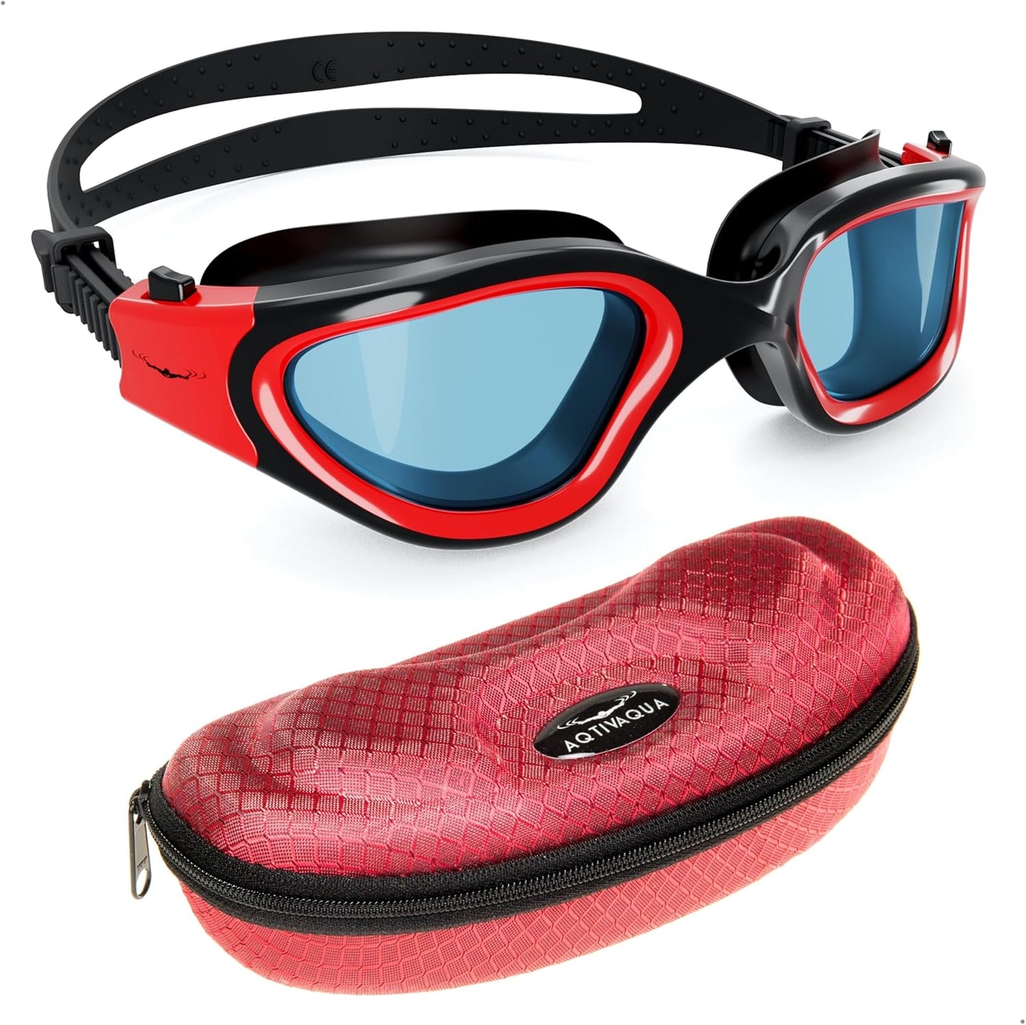 AqtivAqua Swimming Goggles, DX Wide View Swim Goggles for Adult Men Women, Anti Fog No Leaking