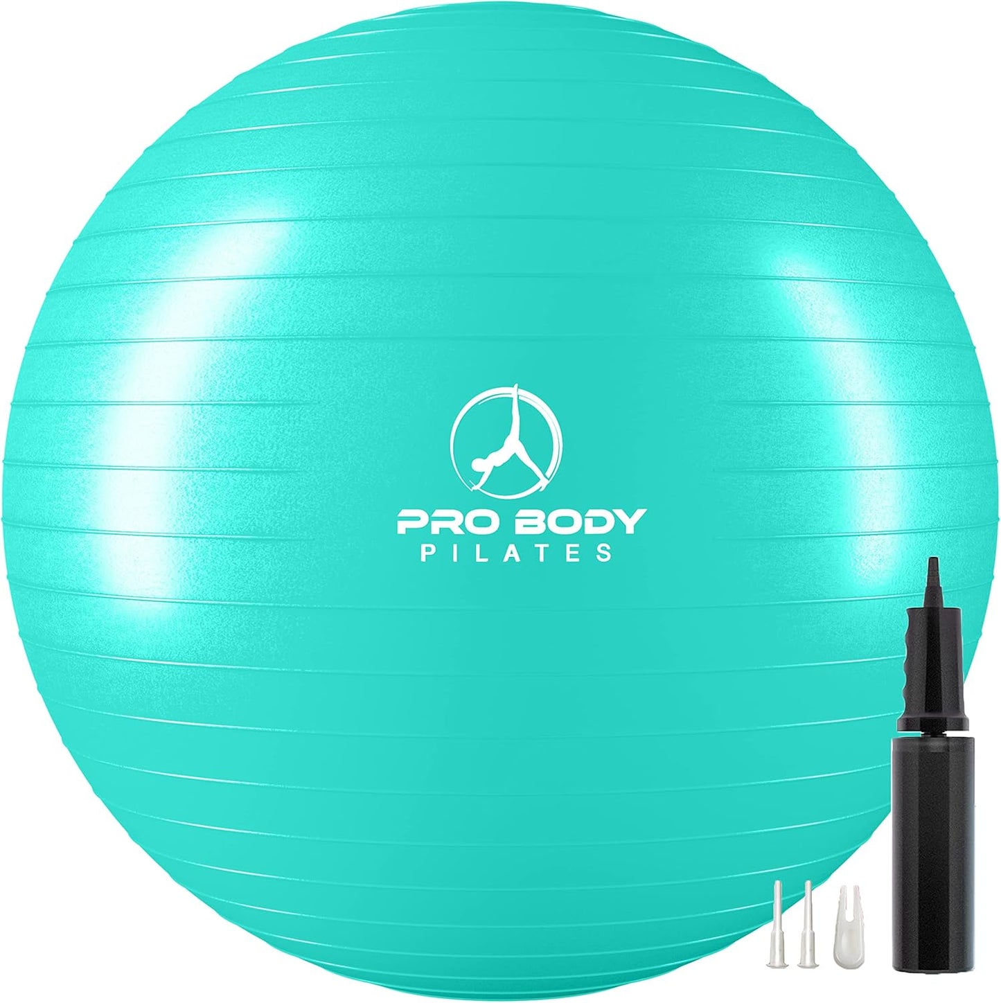 ProBody Pilates Yoga Ball - Fresh Colors Exercise Ball for Stability, Pregnancy, Workout & Physical Therapy