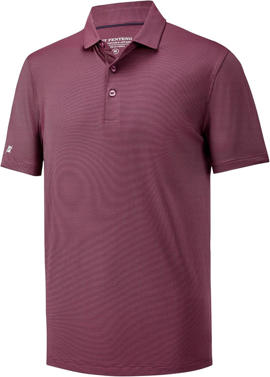 Mens Polo Shirts Short Casual Solid Stylish Dry Fit Performance Designed Collared Golf Polo Shirts for Men