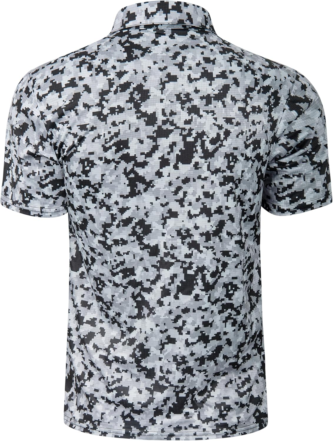 TAPULCO Mens Quick Dry Polo Shirts Camouflage Pattern Performance Athletic Lightweight Breathable Casual Golf Tshirts