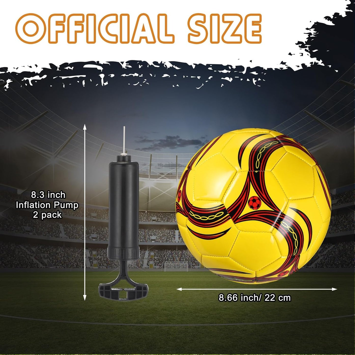 12 Pcs Soccer Balls for Teen Adult Bulk Deflated Soccer Ball with Pump Size 5 Indoor Outdoor Training Practice for School Sports Game Birthday Gifts Party Back to School