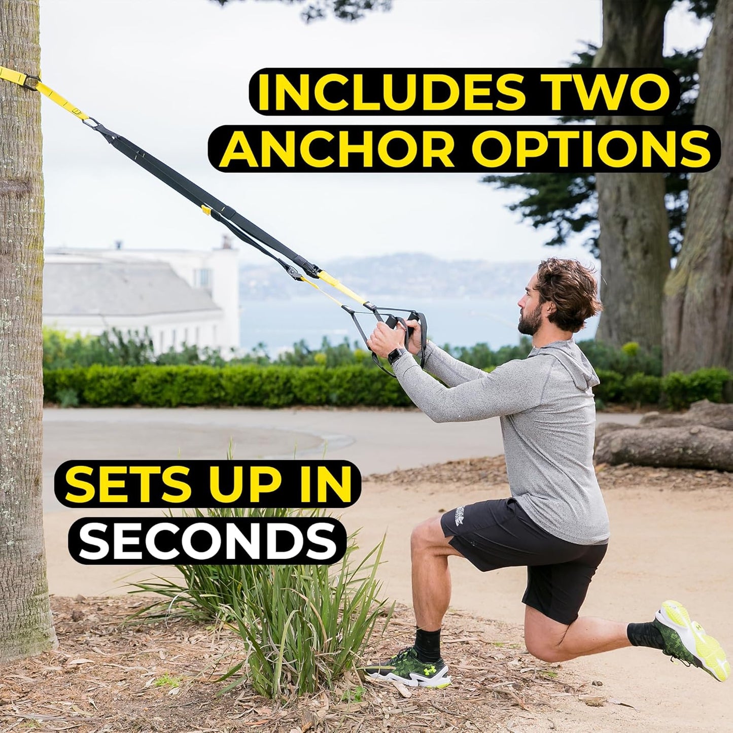 TRX All-in-ONE Suspension Training System: Full Body Workouts for Your Home Gym, Travel, and Outdoors | Includes Indoor & Outdoor Anchors, Workout Guide and Video Downloads