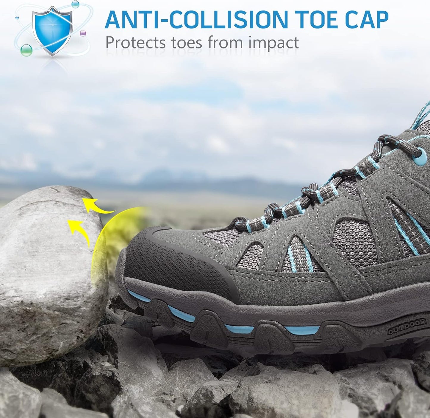 CAMELSPORTS Women's Hiking Shoes Breathable Trail Running Shoes Non-Slip Lightweight Outdoor Sneakers for Trekking Walking