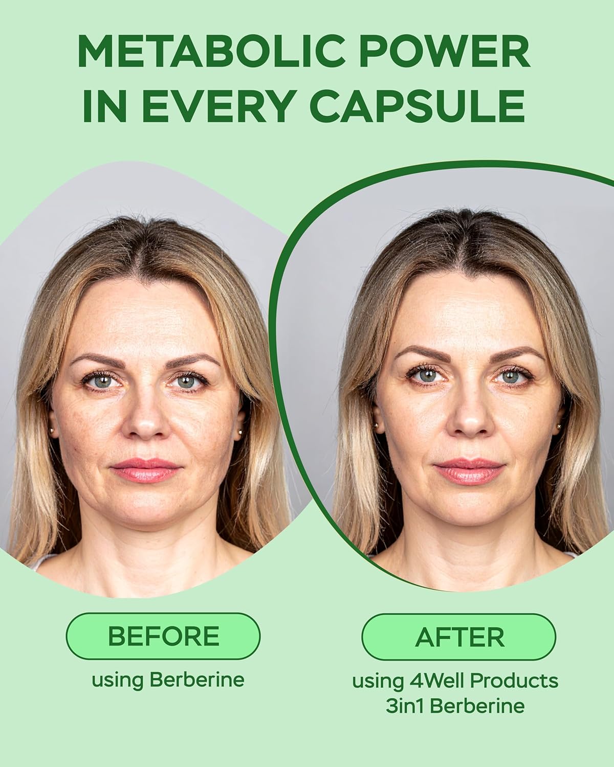 Berberine HCL Supplement - Triple Strength GLP-1 Activator with Apple Cider Vinegar & Green Tea Extract - Body Composition Support, Digestive Health, Support Heart Health, Immune System (60 Capsules)