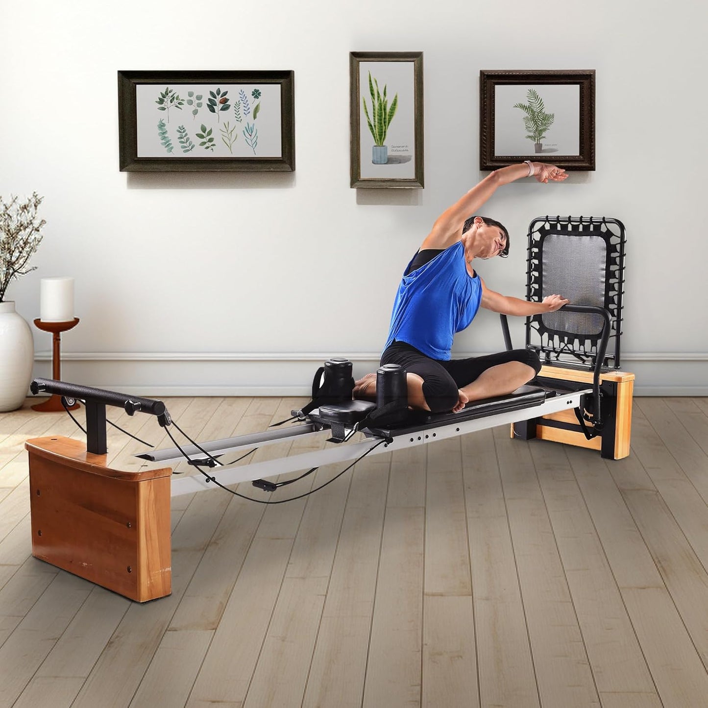 Stamina Products AeroPilates Reformer Workout Machine for Home Gym, 300 lb Capacity