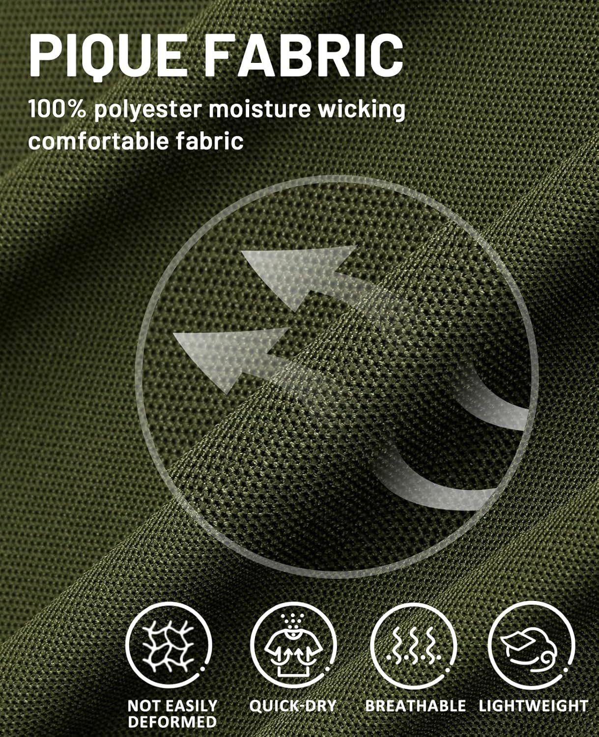 MIER Polo Shirts for Men Short Sleeve Quick Dry Polyester Collared Shirts Casual Golf Shirts, Moisture-Wicking