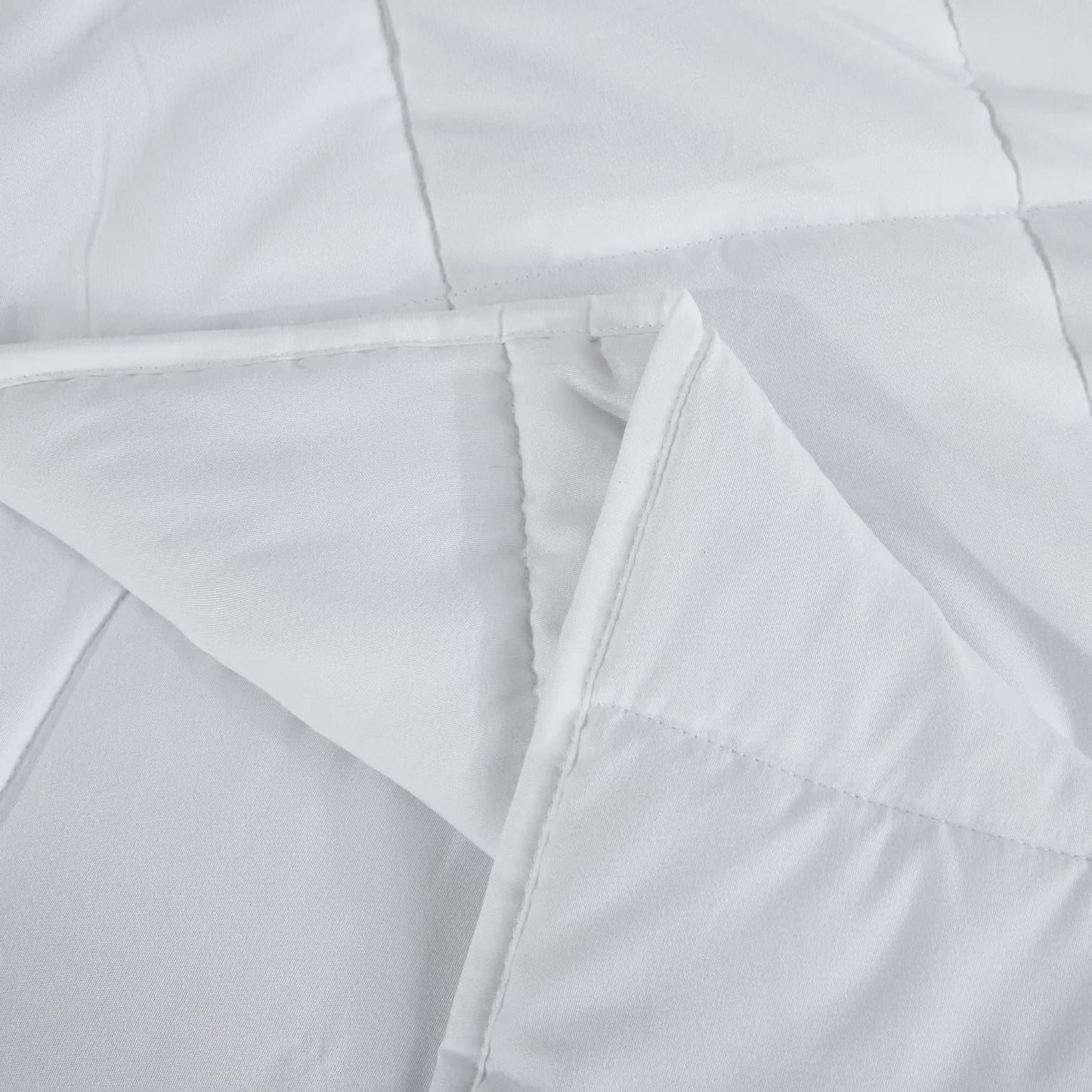 L'AGRATY Weighted Blanket - 60"x80" 15lbs Cooling Breathable Heavy Blanket Microfiber Material with Glass Beads for Adult All-Season Summer Fall Winter Soft Thick Comfort