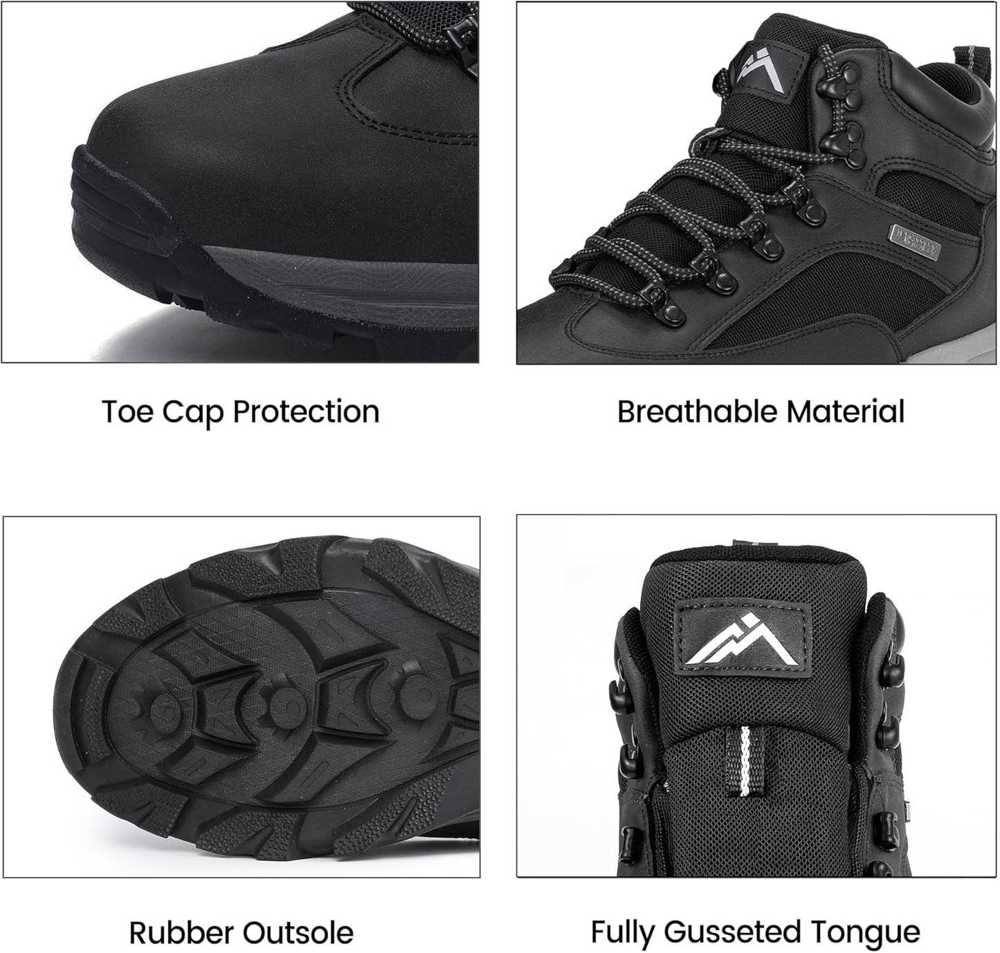 CC-Los Men's Waterproof Hiking Boots Outdoor Relaxed Fit Lightweight Size 7-13.5