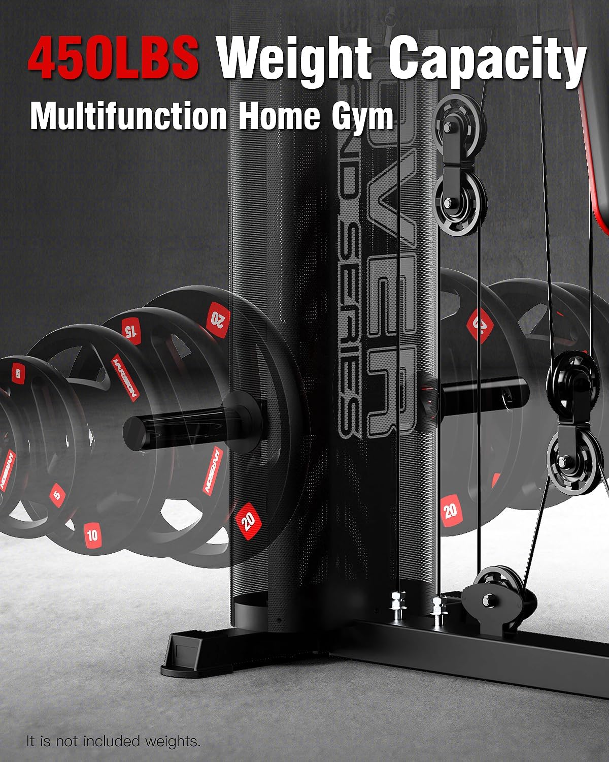 HARISON Home Gym - Full Body Workout Equipment, Exercise Equipment, Fitness Equipment, Multifunctional Home Gym Equipment for Home with Pulley System, Weight Bench, Rowing Machine