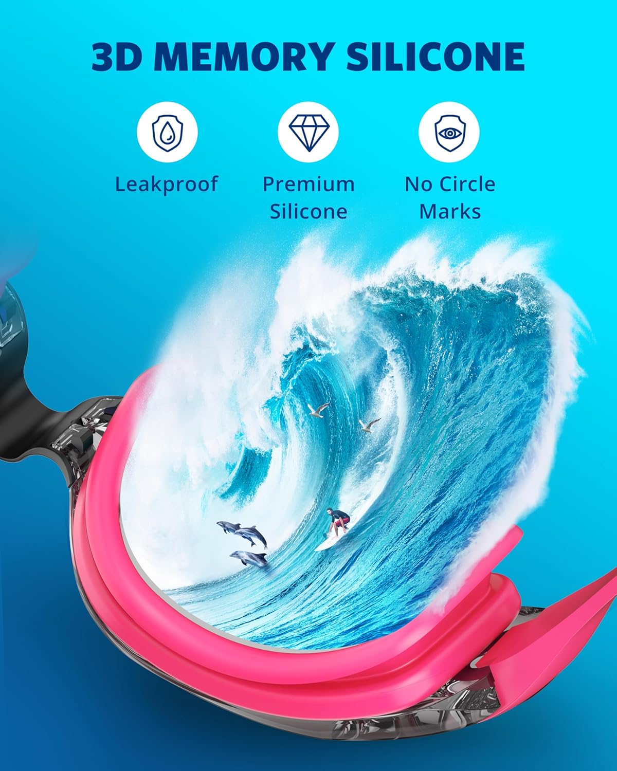 Aegend Swim Goggles, Swimming Goggles No Leaking Full Protection Adult Men Women Youth