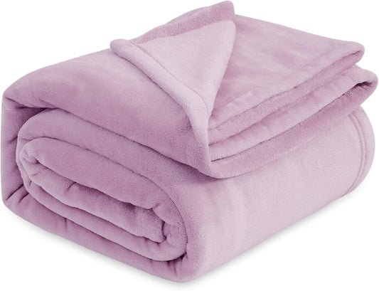 Bedsure Fleece Blankets King Size Lilac Lavender - Bed Blanket Soft Lightweight Plush Cozy Fuzzy Luxury Microfiber, 108x90 inches
