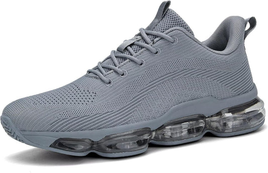 Mens Running Shoes Air Low Top Comfort Walking Lace Up Sneakers Breathable Fashion Tennis Sport Gym Fitness Cross Trainers
