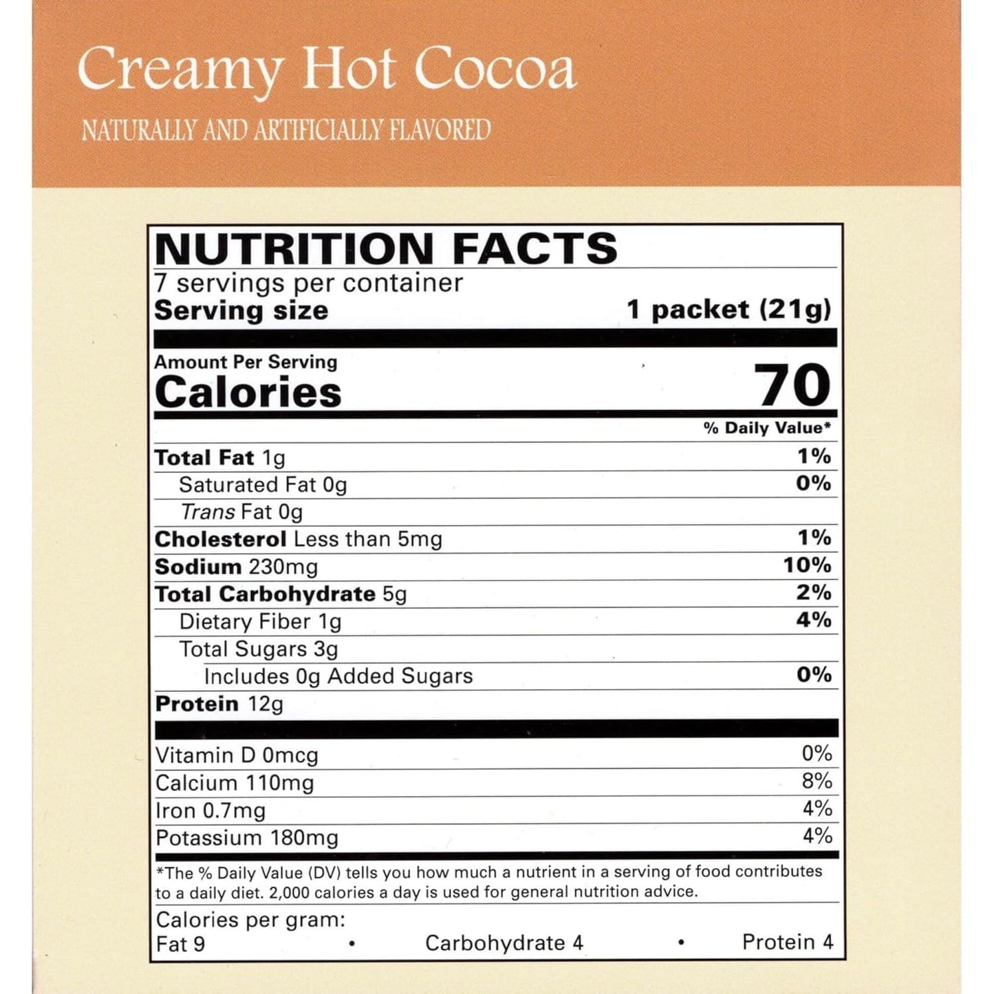 Nutmeg State Nutrition - Creamy Hot Chocolate - Low Carb, KETO Friendly, Instant Mix with 12g Protein, Low Sugar, Diabetic Friendly, Low Calorie, Low Fat (7 Count) (Hot Cocoa, 1 Pack)