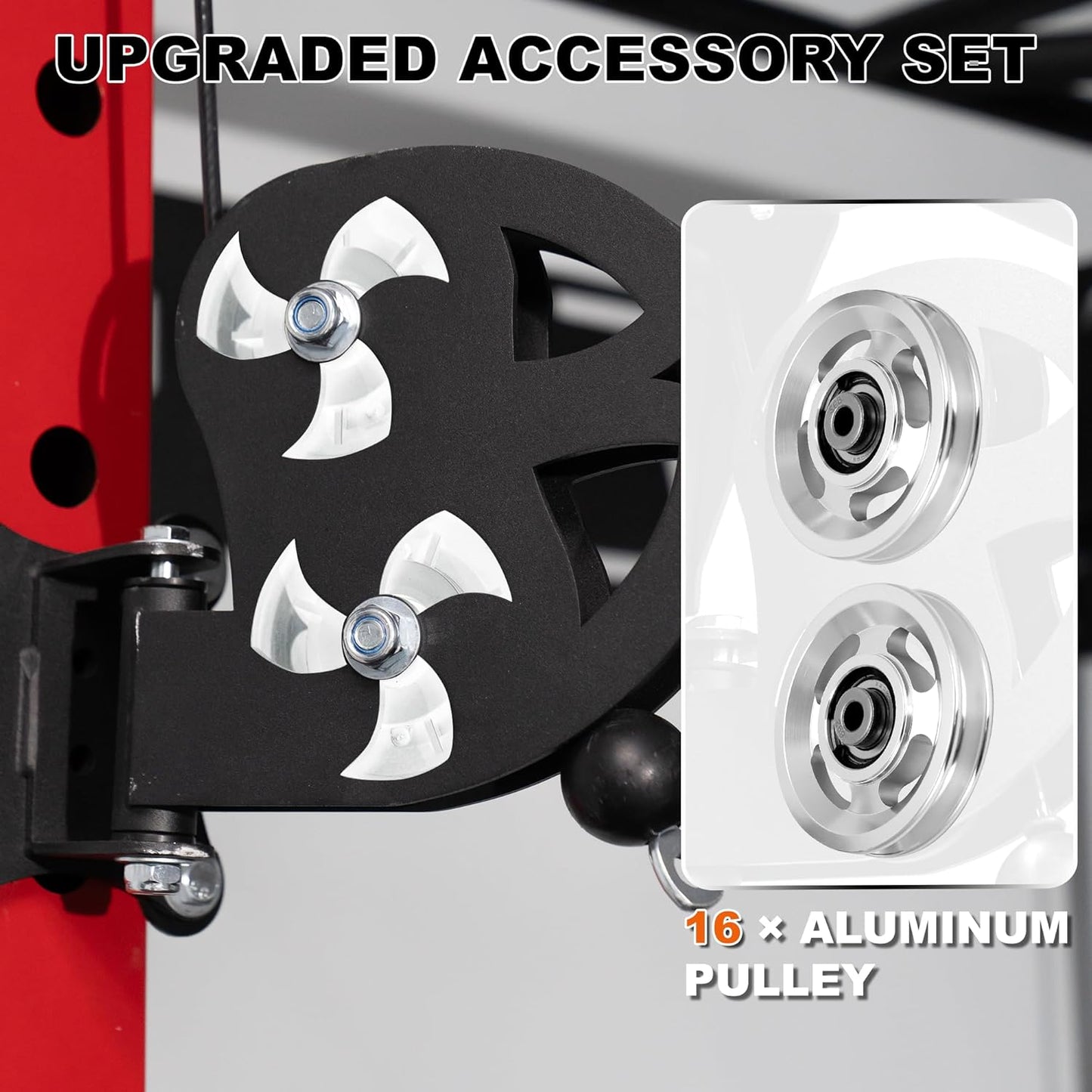 Wall Mounted Power Rack – 1600LB Capacity Compact Commercial Home Gym with Dual Cable Crossover, LAT Pulldown, Multi-Grip Pull-Up Bar & Landmine Attachment for Small Spaces, P67 Striker Red