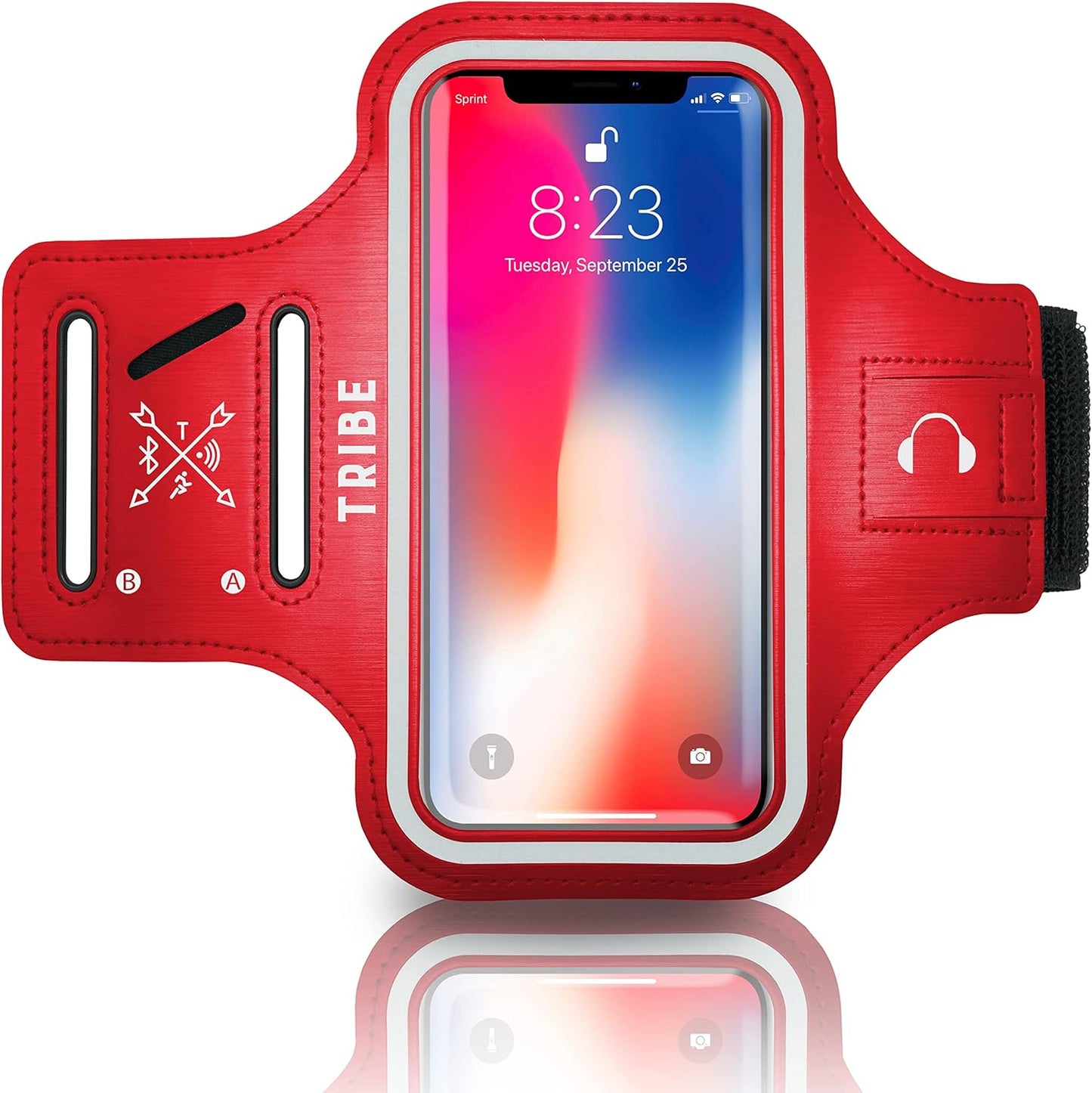 TRIBE Water Resistant Cell Phone Armband Case Running Holder for iPhone Pro Max Plus Mini SE (13/12/11/X/XS/XR/8/7/6/5) Galaxy S Ultra Plus Edge Note (21/20/10/9/8/7/6/5) Adjustable Strap & Key Pocket