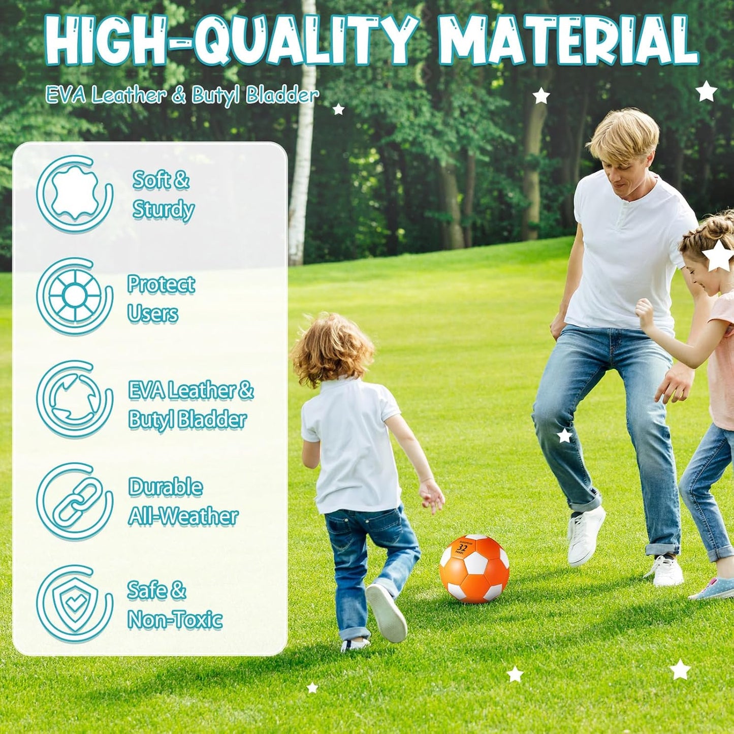 Libima 12 Pcs Soccer Balls with Pump Official Size 3/4/5 Soccer Ball Bulk for Child Adult School Sport Training Practice Christmas Operation