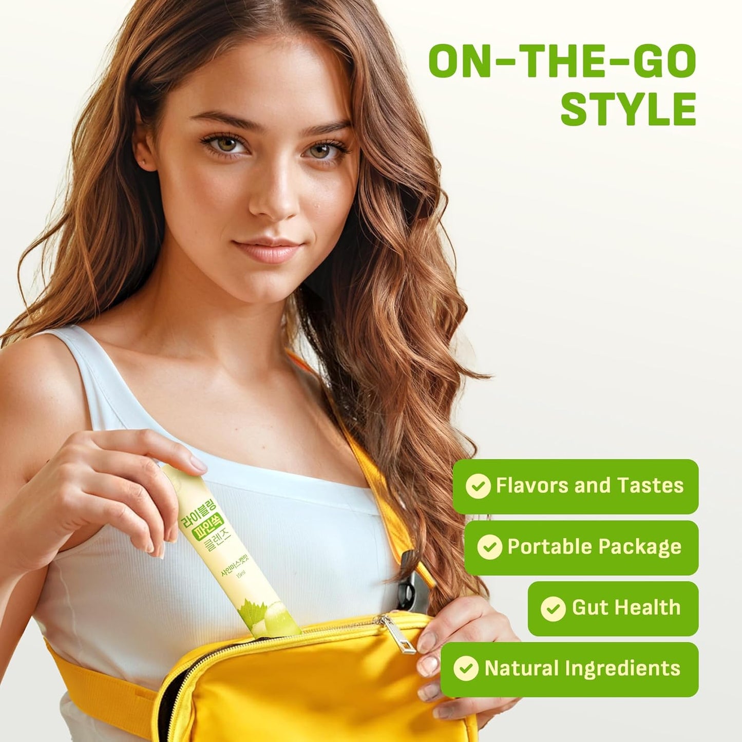 [Liveling] Pineapple Cider Vinegar Drink Stick – ShineMuscat Flavor | Supports Digestion, Daily Cleanse, Sugar-Free, Low-Calorie, Portable On-The-Go Packets (30 sticks)