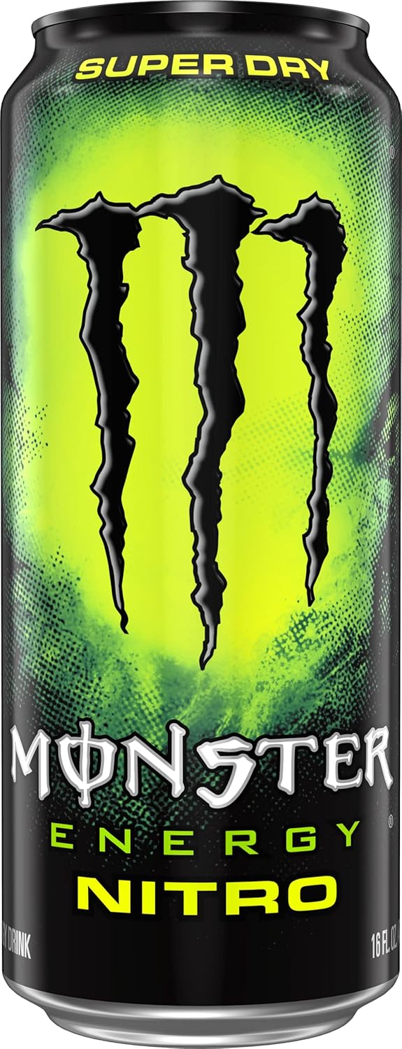 Monster Energy Nitro Super Dry, Maximum Strength, Energy Drink, 16 ounce, (Pack of 15)