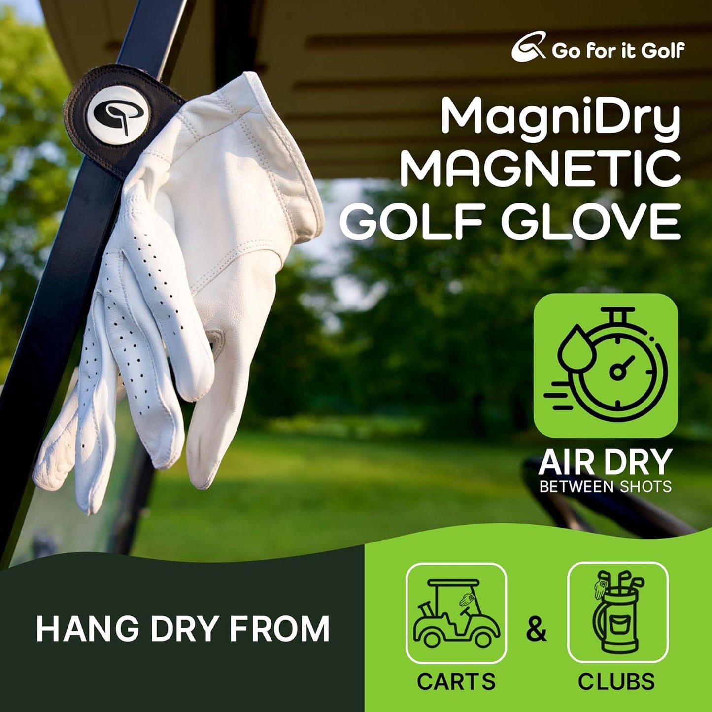 Golf Glove – Voted #1 for Comfort at The Professional Golf Merchandise Show in Orlando – Premium Cabretta Leather, Magnet-Driven Airflow to Stay Dry Between Shots