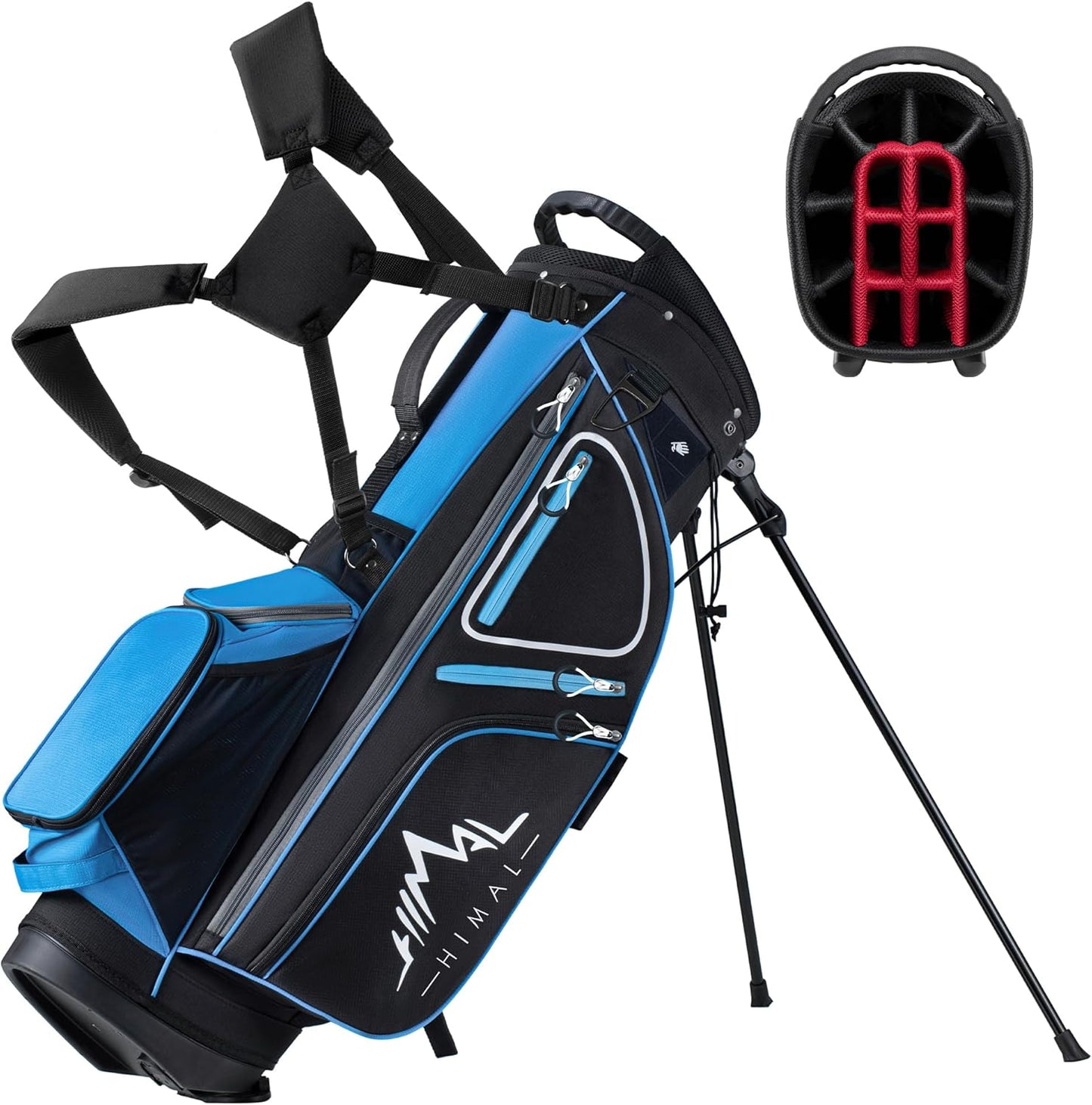 14 Way Golf Stand Bag, Golf Bags for Men with Stand, Top Dividers Ergonomic with 10 Pockets