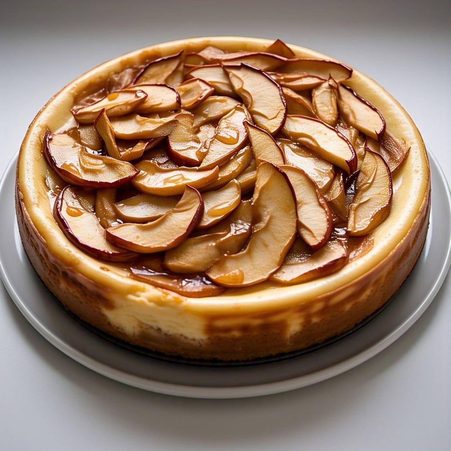 Andy Anand Sugar Free Apple Cheesecake 9" - Crafted with Real California Cream Cheese, Fresh and Natural Ingredients, Amazingly Delicious, Perfect for Diabetics & Dessert Lovers (2 lb)