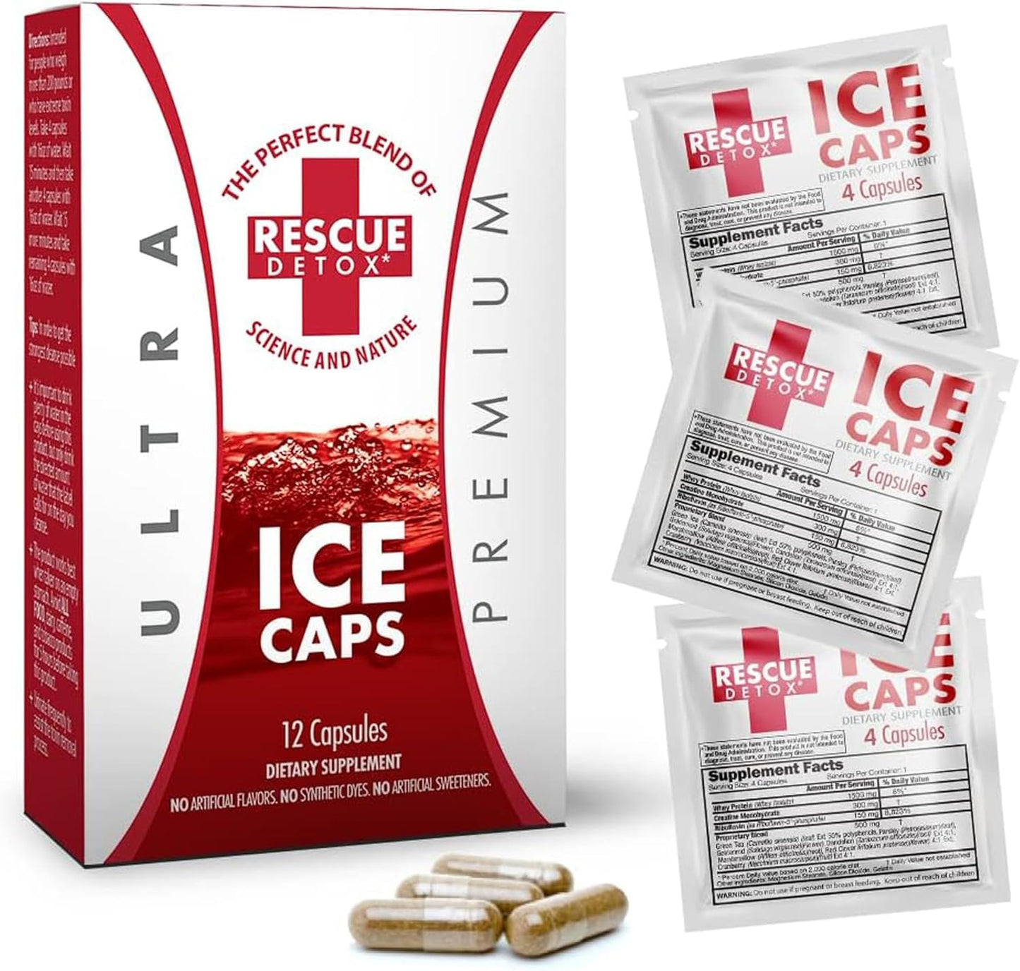 Rescue Detox - ICE CAPS - 12ct | Concentrated Cleansing Capsules