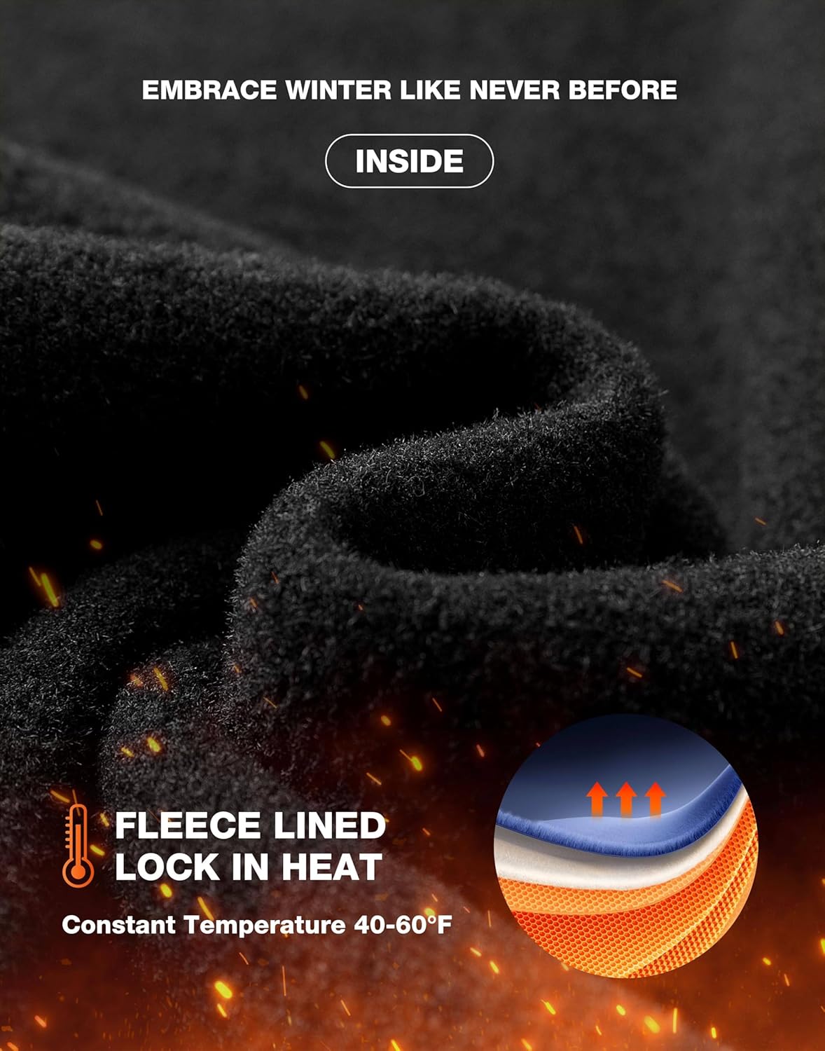 G Gradual Women's Fleece Lined Pants Water Resistant Winter Thermal Flare Leggings Hiking Snow Pants for Women 4 Pockets