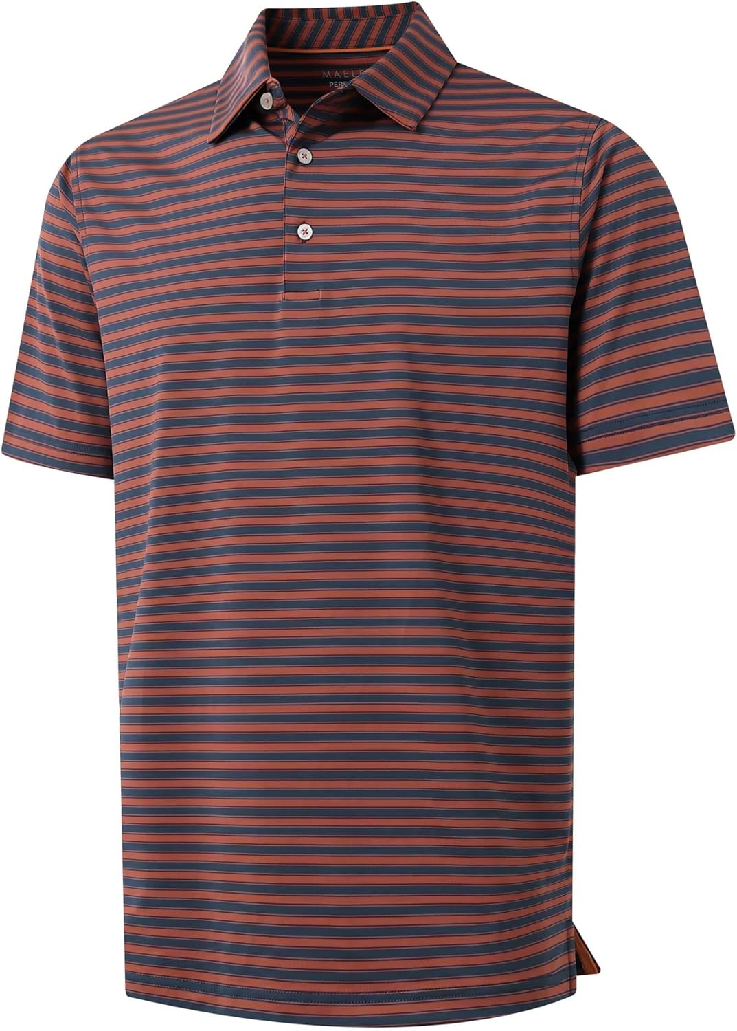 M MAELREG Golf Shirts for Men Short Sleeve Dry Fit Casual Striped Performance Moisture Wicking Collared Mens Polo Shirts