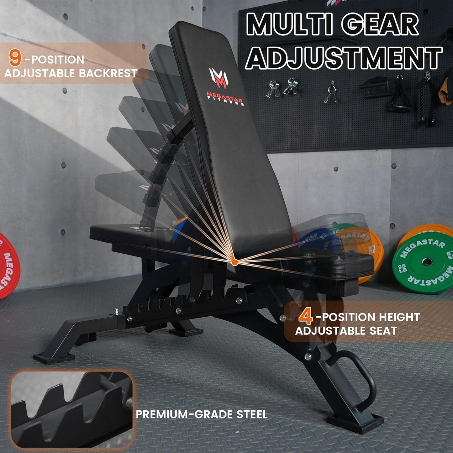 Wall Mounted Power Rack – 1600LB Capacity Compact Commercial Home Gym with Dual Cable Crossover, LAT Pulldown, Multi-Grip Pull-Up Bar & Landmine Attachment for Small Spaces, P67 Striker Red