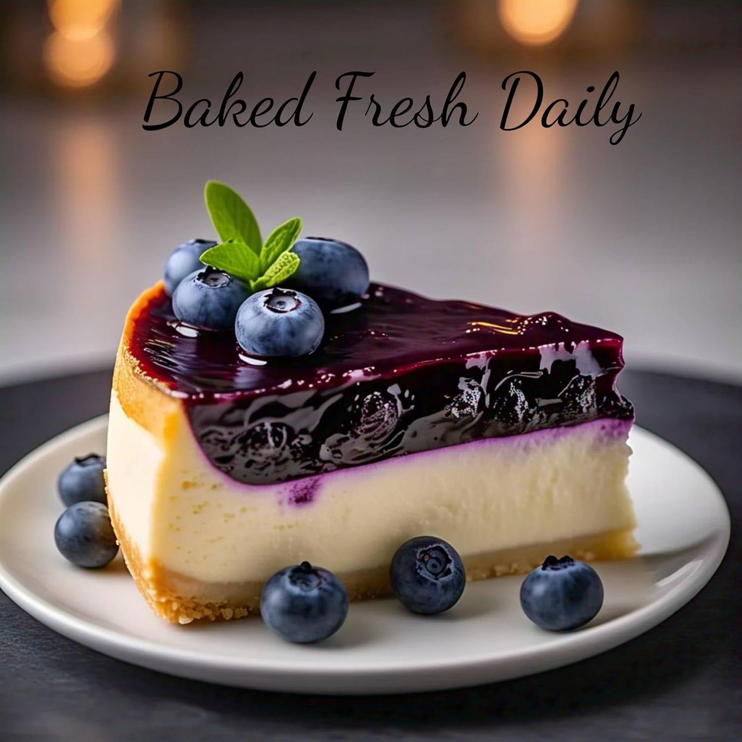 Andy Anand Luxurious Sugar-Free Blueberry Cake 9", Handcrafted, Delicious & Moist, Perfect for Celebrations, 2.8 lbs