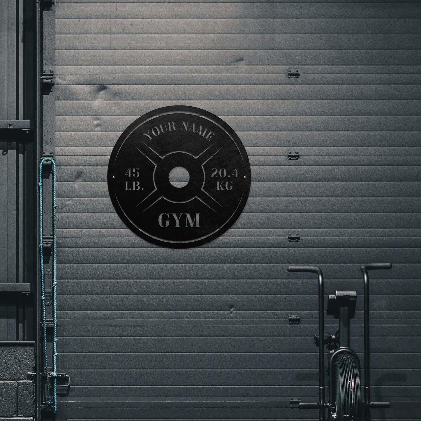 Personalized Home Gym LED Tin Metal Sign Multiple Sizes, Weight Lifting Exercise Workout Room Training Fitness Center Motivational Inspirational Quotes Decor Wall Art Hanging Accessories (06 w/o LED)