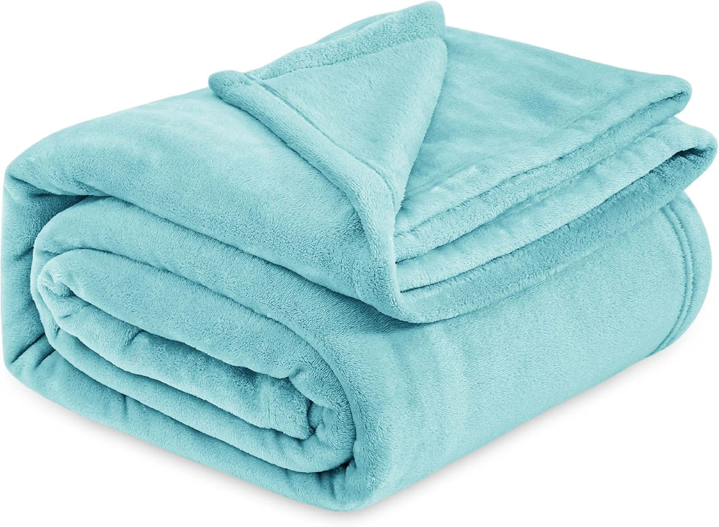 Bedsure Fleece King Size Blankets for Bed River Blue - Soft Lightweight Plush Cozy Fuzzy Luxury Microfiber, 108x90 inches