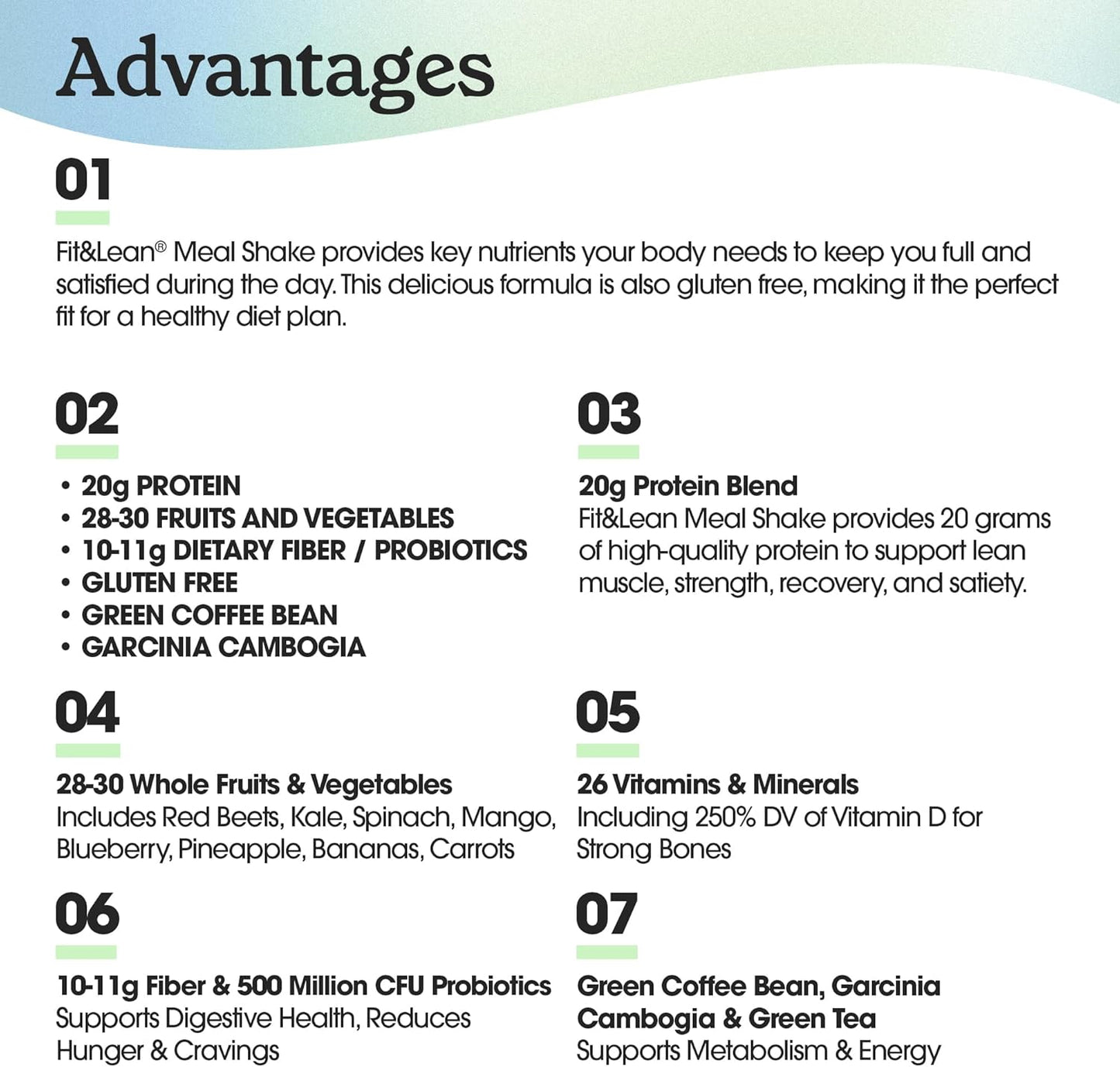 Fit & Lean Meal Shake Meal Replacement with Protein, Fiber, Probiotics and Organic Fruits & Vegetables, Chocolate Peanut Butter Pie, 1lb, 10 Servings