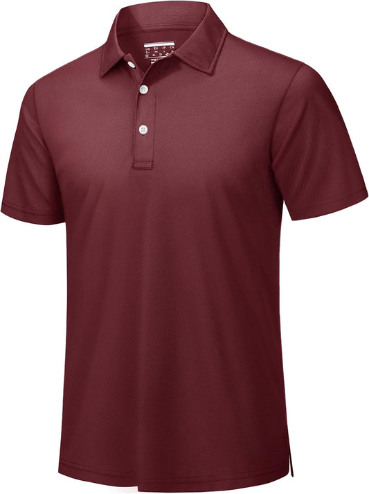 TACVASEN Mens Golf Shirt Dry Fit Mens Polo Shirts Short Sleeve Performance Golf Polos for Men with Collar Work Shirts