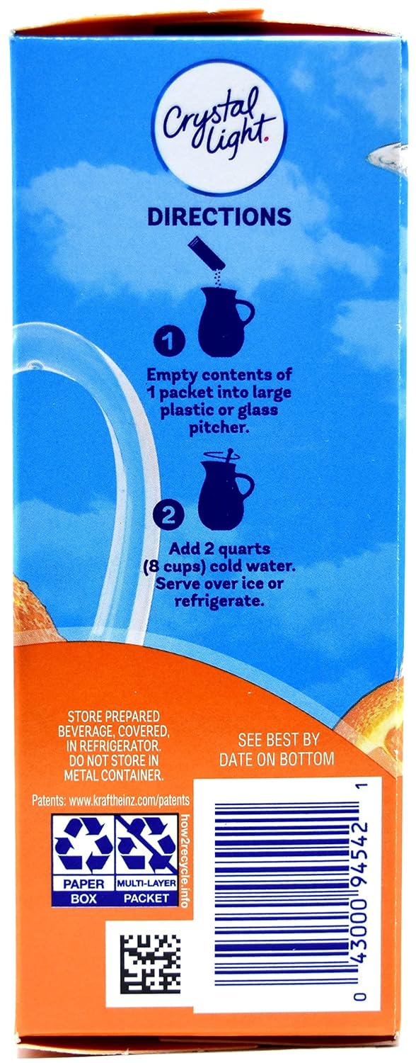 Crystal Light Classic Orange Drink Mix, 10-Quart Box