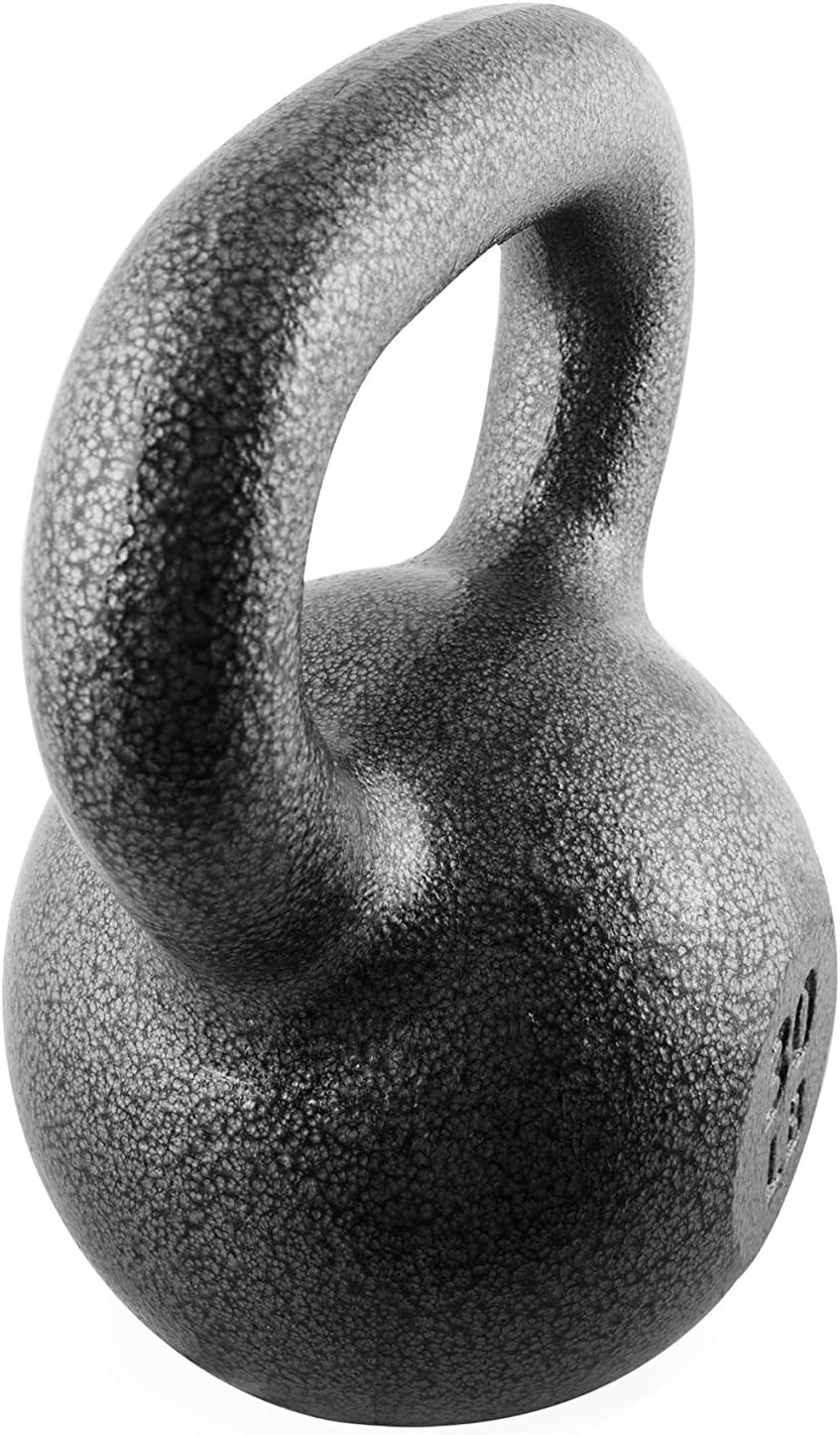 WF Athletic Supply Hammerstone Painted Cast Iron Kettlebells, Home & Gym Equipment, Great for Strength Training, Full Body Workout & Crossfit Training, Color & Size Options Available in 10-80 Pounds