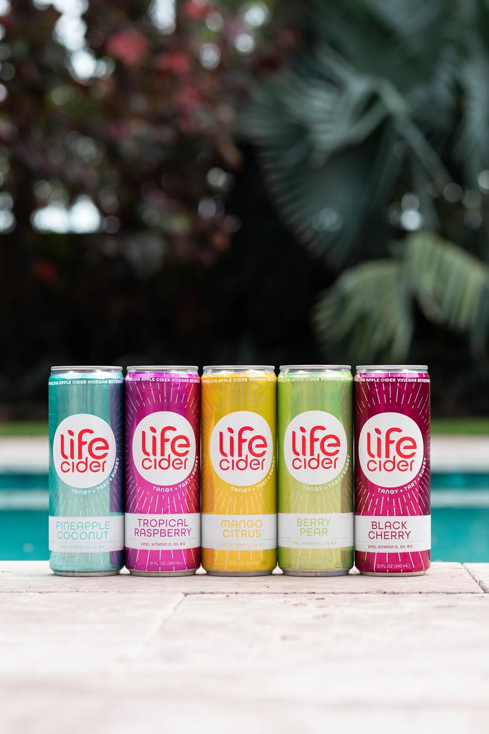 Life Cider | 6 Pack (12 Fl Oz) | Variety Pack | Sparkling Apple Cider Vinegar Beverage | Low Calorie & Low Carb Drinks | Vitamin C, D3, Zinc, B12