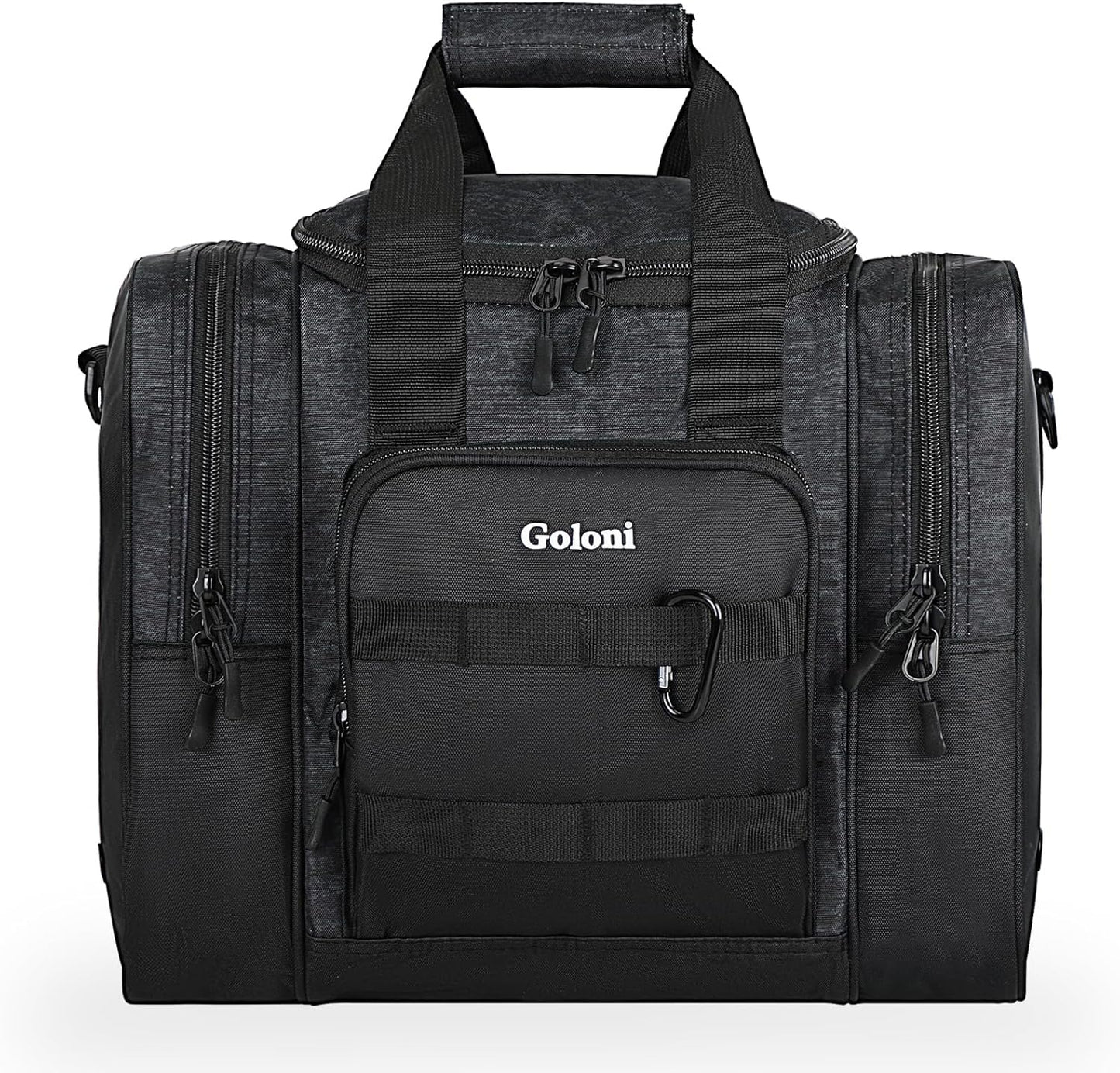 Goloni Bowling Ball Bag for Singer Ball with Padded Ball Holder, 2 Pockets fit Bowling Shoes Up to Mens Size 14 and Accessories